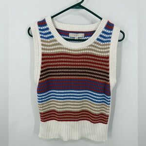 LOFT Colorful Striped Knit Sweater
